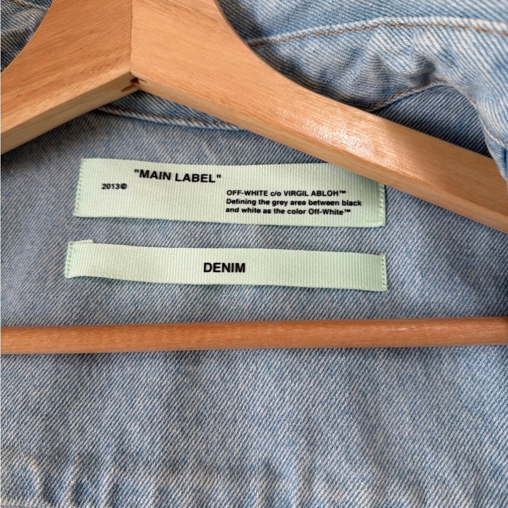 Off-White Striped Denim Jacket - image 2